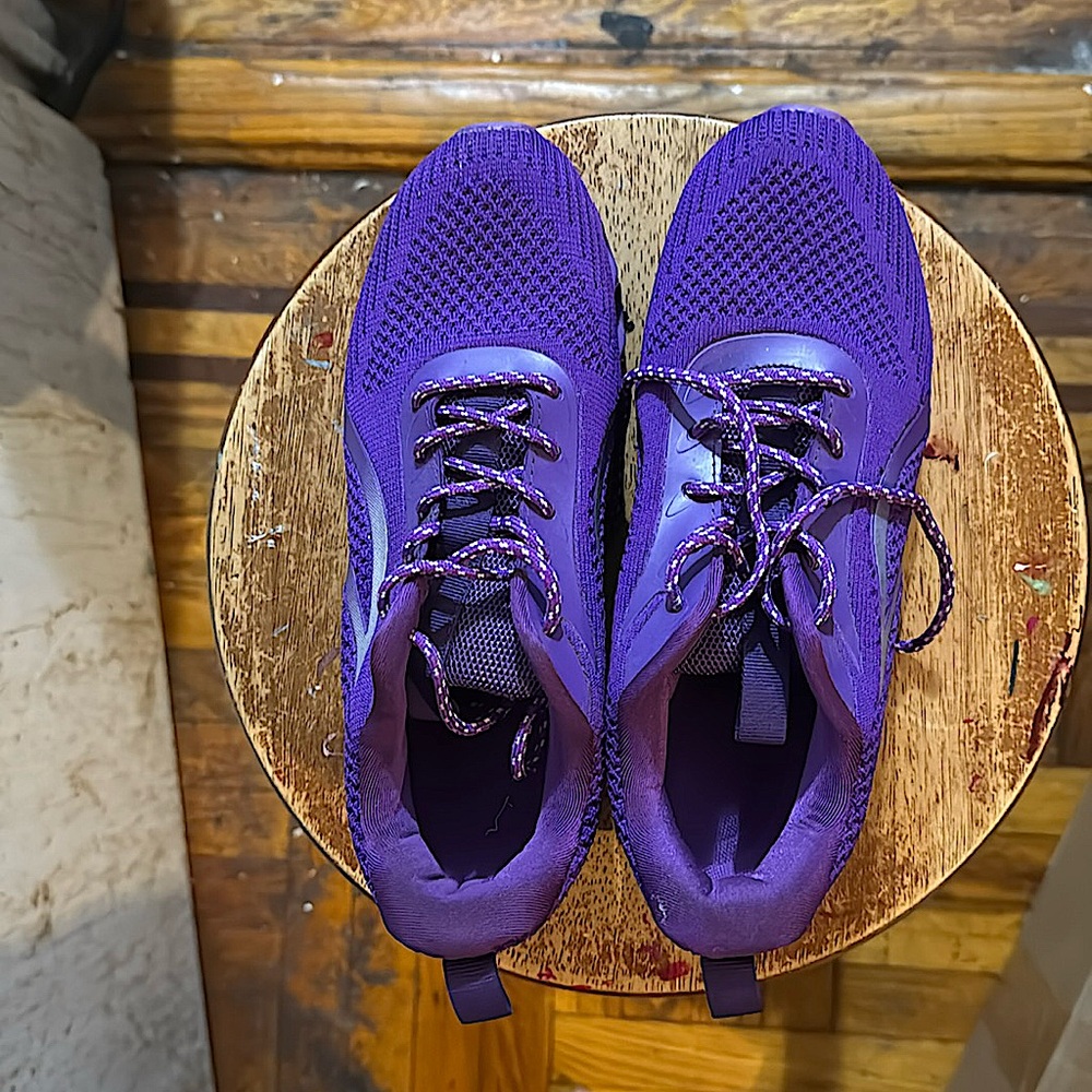 Stylish and Supportive Athletic Shoes for the Bold and Active Purple Powerhouse